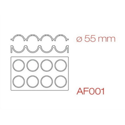 Pavoni AF001 Sphere double silicone moulds - 55 mm - Image 3