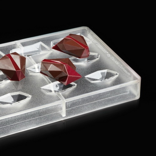 Pavoni PC50 HEART polycarbonate mould-3 shapes to create 5 full hearts