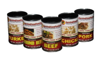 Survival Cave Food MIX14CASE Mixed 12 - 14.5oz can - ready to eat canned meat - FULL CASE - Image 2