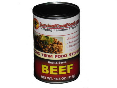 Survival Cave Food SCFBF14CASE Canned beef food storage - full case, 12 cans/60 servings - 14.5 oz can - Image 3