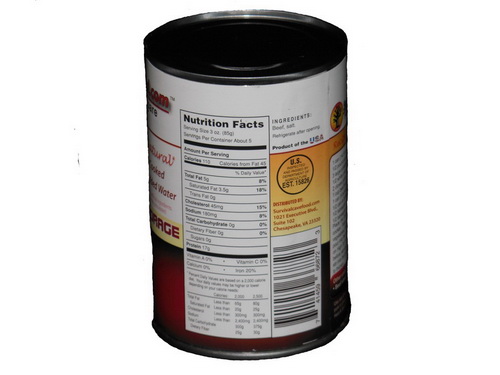 Survival Cave Food SCFBF14CASE Canned beef food storage - full case, 12 cans/60 servings - 14.5 oz can - Image 4