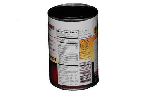 Survival Cave Food SCFPK14CASE Canned pork food storage - full case, 12 cans/60 servings - 14.5 oz cans - Image 4