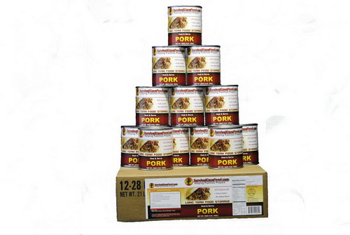 Survival Cave Food SCFPK28CASE Pork 12 - 28oz can - ready to eat canned meat - FULL CASE - Image 2