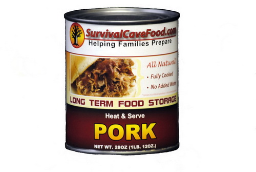 Survival Cave Food SCFPK28CASE Pork 12 - 28oz can - ready to eat canned meat - FULL CASE - Image 4